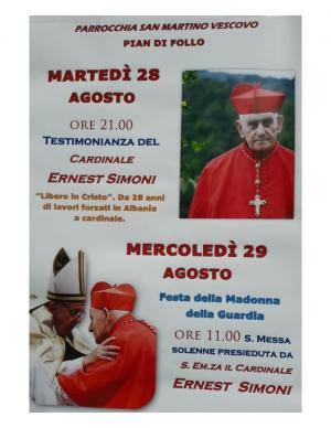 Testimonianza del Cardinale Ernest Simoni locandina